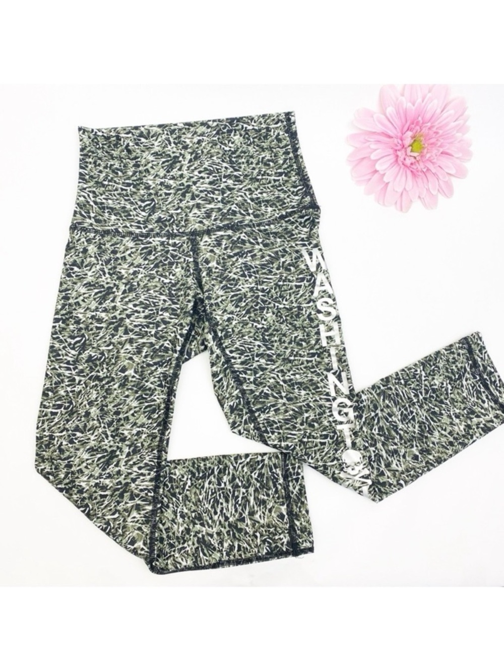 Lululemon X Soulcycle Wunder Under Crop High Rise Washington DC Olive Green
